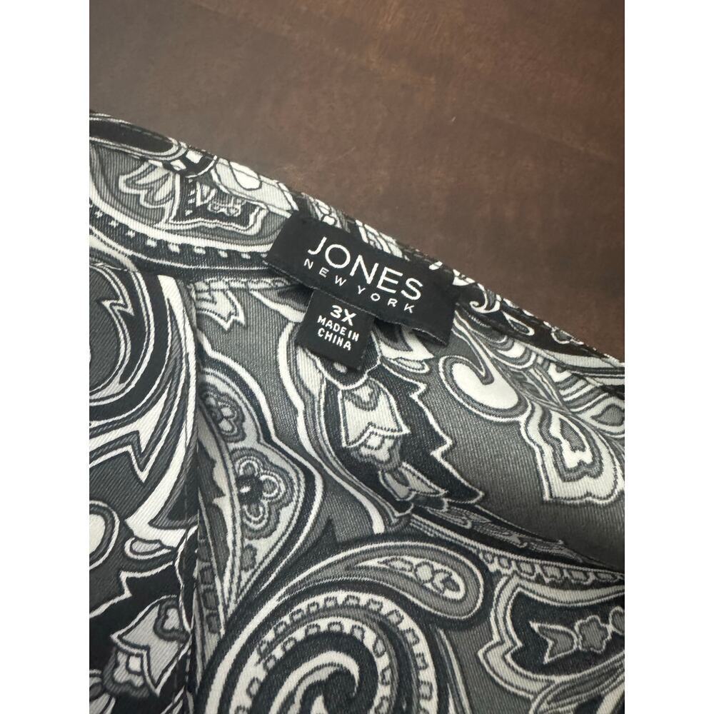 Jones New York Paisley Blouse - Black/Grey/White - 3X NWOT - Picture 9 of 11